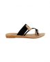 Womens Daily Wear chappal With Toe Ring Black 2300