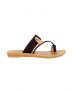 Womens Daily Wear chappal With Toe Ring Brown 2300