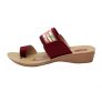 Womens Daily Wear Heeled Chappal With Toe Ring and Belt Cherry 2908