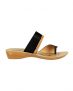 Womens Daily Wear Heeled Chappal With Side Cover Toe Ring And Eligent Design Black 2937