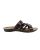 Mens Daily Wear Light Weight Brown Slippers with Leather Look upper 5245