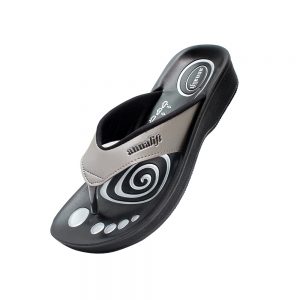 Silver Ortho Safe Soft Womens Daily Wear PU Slipper Recommended By Doctor’s 3103