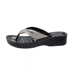 Silver Ortho Safe Soft Womens Daily Wear PU Slipper Recommended By Doctor’s 3103